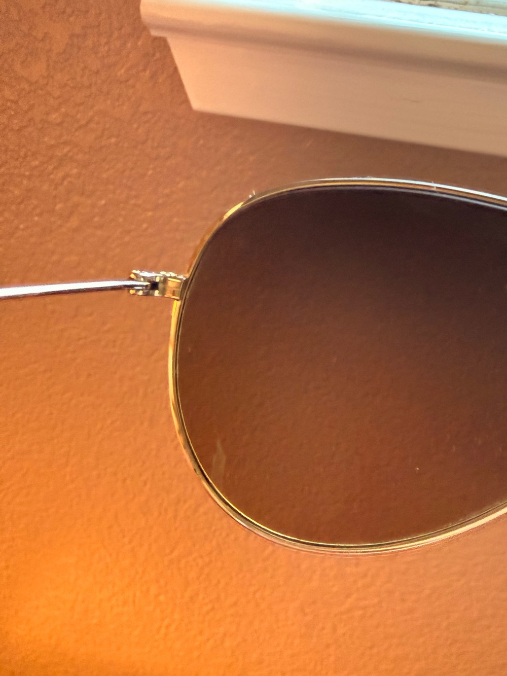Maui Jim Gold Aviator Sunglasses with Brown Lenses - Picture 4 of 5